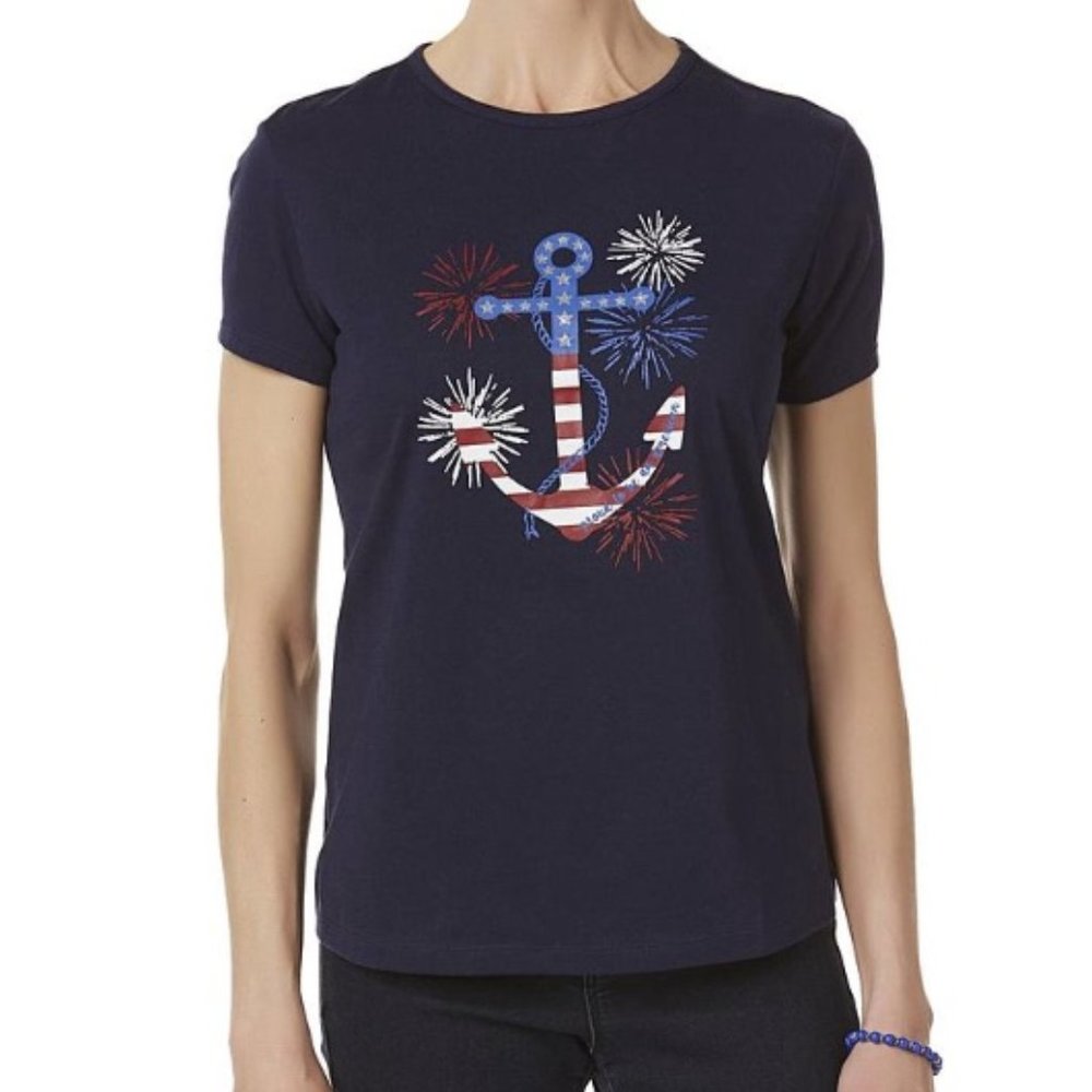 size XL, bust up to 44” inches, anchor ⚓️ and proud to be American, new conditio